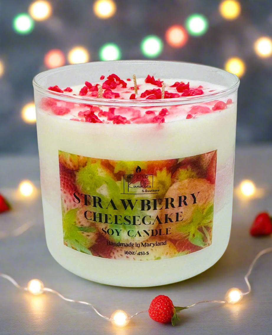 Strawberry Cheesecake Soy Candle